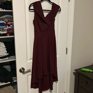 Crimson formal evening dress by jasambac